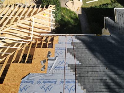 Atlanta Roofers working on a roof repair and roof installation in Marietta GA.
